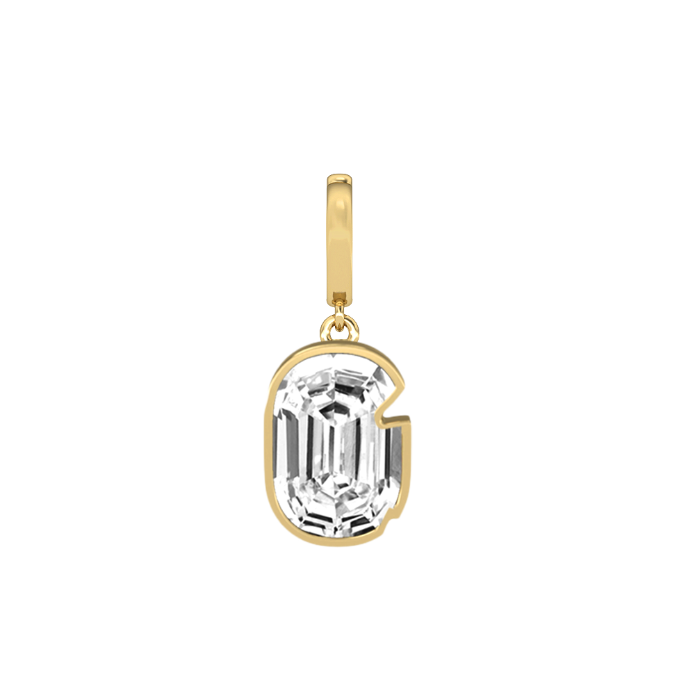G Letter Alphabet-18K Yellow Gold-Charm-7 mm