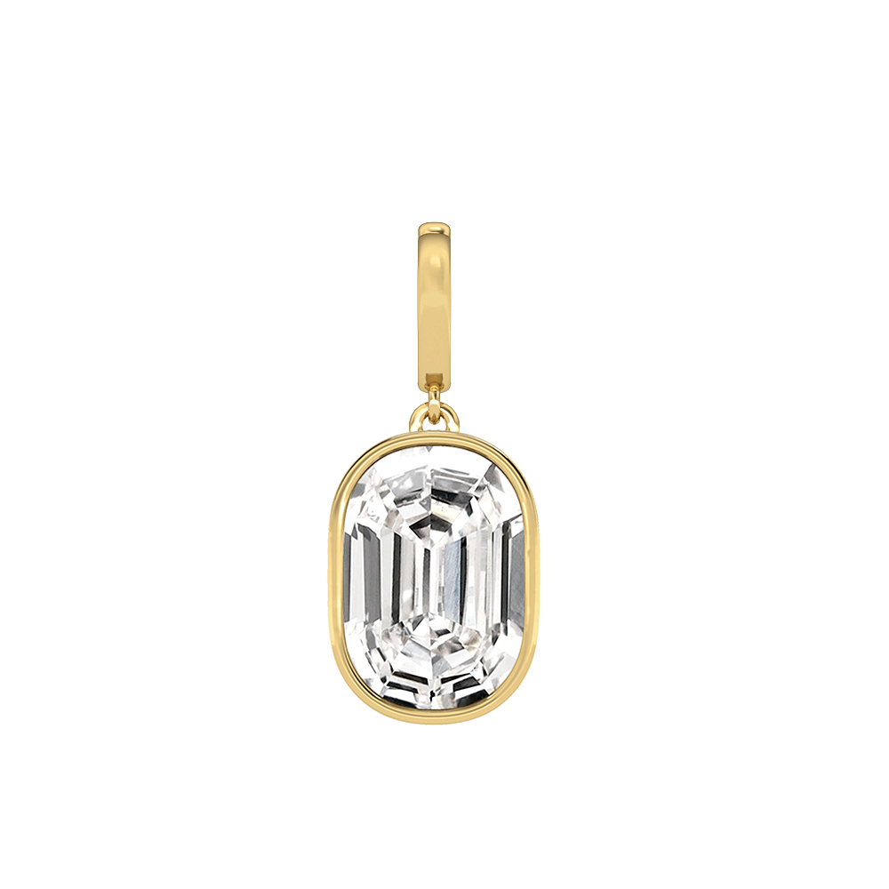 O Letter Alphabet-18K Yellow Gold-Charm-7 mm