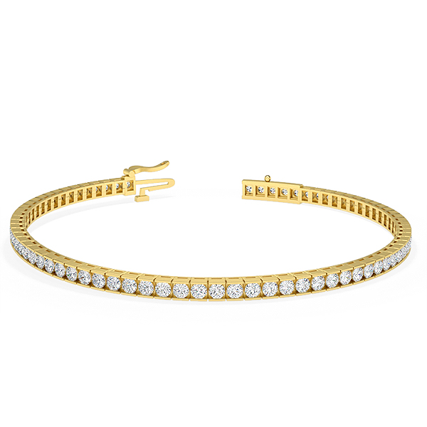 Flora-18K Yellow Gold-2.11 Ct-H-I / SI- 6.5 Inch-Natural