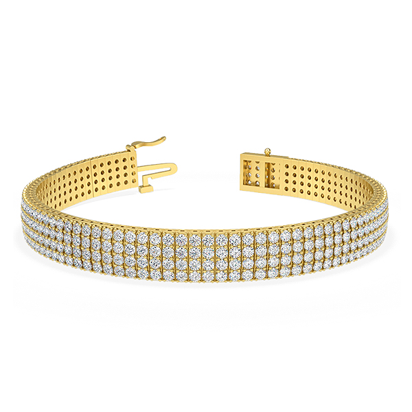 Ayesha-18K Yellow Gold-6.10 Ct-H-I / SI- 6.5 Inch-Natural