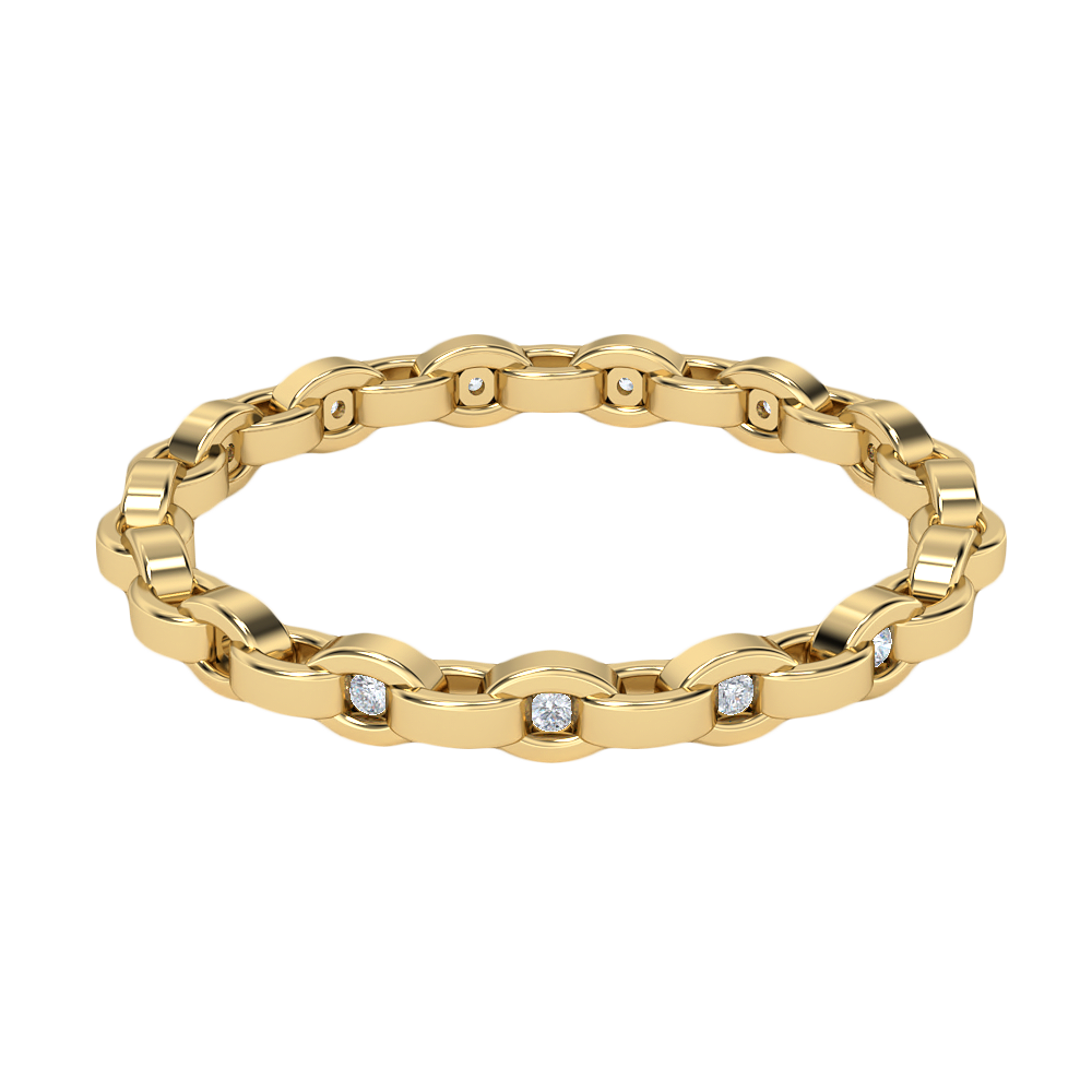 Shamira-18K Yellow Gold-0.075 Ct-H-I / SI-Natural Diamonds