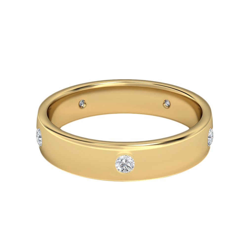 Boston-18K Yellow Gold-0.20 Ct-H-I / SI-Natural Diamonds