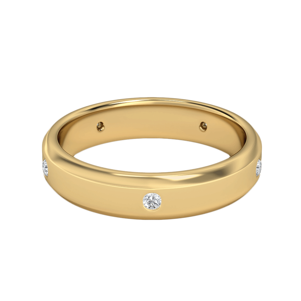Berlin-18K Yellow Gold-0.10 Ct-H-I / SI-Natural Diamonds