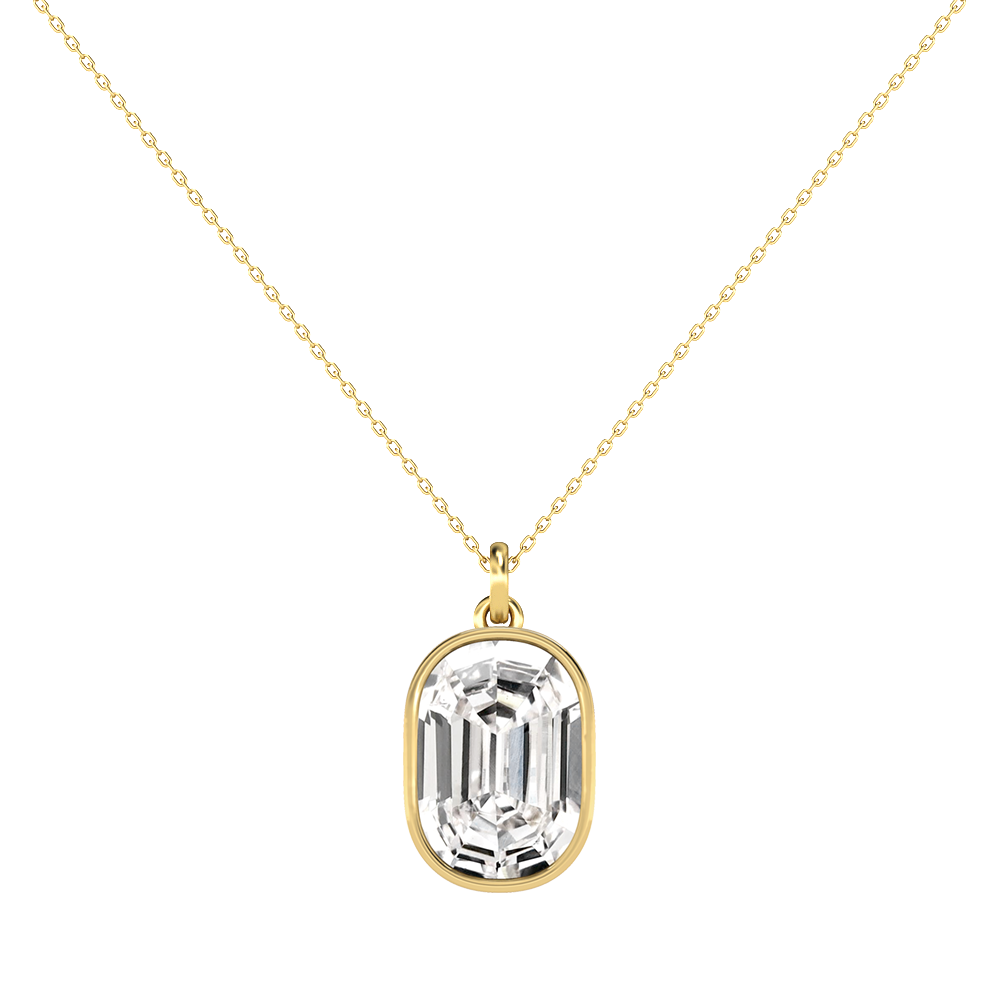 O Letter Alphabet-18K Yellow Gold-Pendant-7 mm