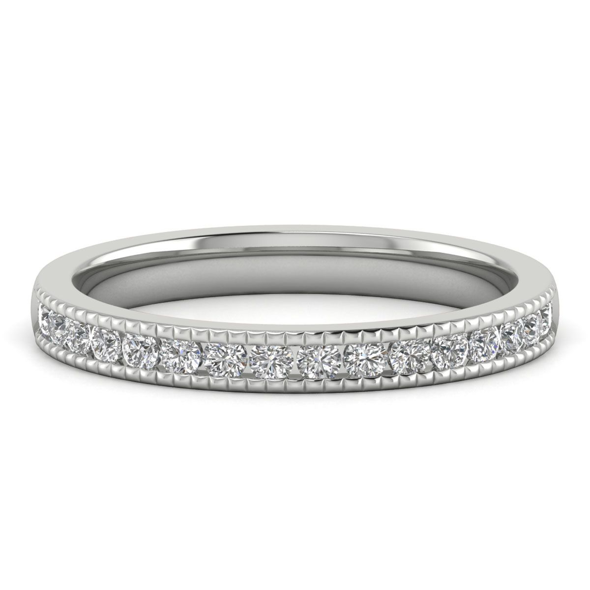 Diamond Comfort Fit Half Eternity Ring